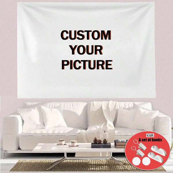 Personalized Photo Tapestry, Custom Wall Hanging, Personalized DIY Polyester Tapestry For Bedroom Living Room, College Dorm Decor, Unique Gifts For Anniversaries, Birthdays, Weddings, Christmas, Valentine's Day, Home Decor, Aesthetic Home